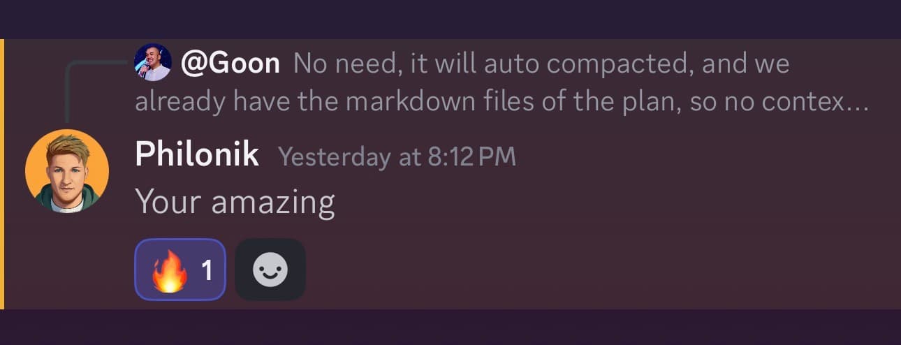 Discord testimonial from Philonik